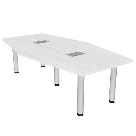 Skutchi Designs 45.25 in W, 84 in L, 29 in H, Engineered Wood Top, White H-HEXIR-4684PT-WC-EL